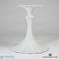 Flute Table 48 White Marble Top w/26 White Base Global Views стол
