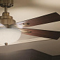 52" Vinea 5 Blade LED Indoor Ceiling Fan Brushed Natural Brass люстра-вентилятор 300345BNB Kichler — фото 6