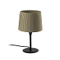 64311-40 SAMBA BLACK TABLE LAMP GREEN RIBBONED LAMPSHADE ø2 настольная лампа Faro barcelona