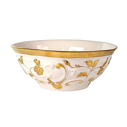 0003425-402 Villari Taormina салатница бело-золотая