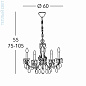 Kolarz VICTORIA 2 3003.85.3.KoT люстра золото 24 карата ø60cm высота 55cm мин. высота 75cm макс. высота 105cm 5 ламп e14 — фото 2