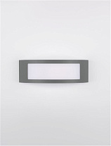 Dark Gray Stainless Aluminium Anti-Glare Acrylic Diffuser LED E27 1x12 Watt 220-240 Volt Bulb Excluded IP44 L: 30.3 W: 9 H: 10 cm