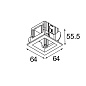 14171009 Modular  Qbini Frame Recessed 1x White Structure встраиваемый точечный светильник — фото 1