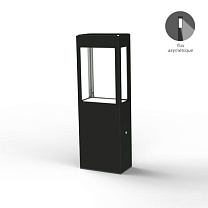 Tetra N° 2; Clear polycarbonate Built-in LED 2700°K warm white ASYM 12W; Dark grey
