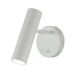 Бра Favourite Tube 2108-1W — белое светодиодное бра с поворотным цилиндром и выключателем