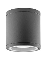 Dark Gray Die-Casting Aluminium & Glass Diffuser LED GU10 1x10 Watt IP54 220-240 Volt Bulb Excluded D: 9 H: 9 cm