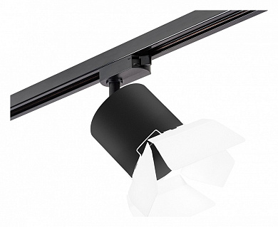 трековый светильник белого цвета цилиндрической формы для однофазного шинопровода