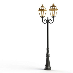 149007070 Roger Pradier Place Des Vosges двойной фонарный столб золотистого цвета с прозрачными плафонами