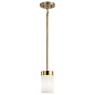 Ciona 4" 1 Light Mini Pendant with Round Ribbed Glass Brushed Natural Brass подвесной светильник 52431BNB Kichler — фото 1