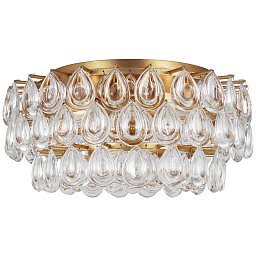 ARN4171G-CG Visual Comfort Liscia встраиваемый светильник с прозрачными кристаллами в золотой оправе
