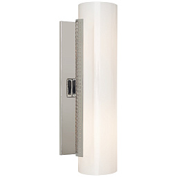 EU-KW2220 Visual Comfort Precision настенное бра с вертикальным цилиндрическим матовым плафоном в металлической раме