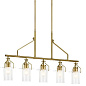 Everett 42" 5 Light Linear Chandelier Natural Brass люстра 52379NBR Kichler — фото 7