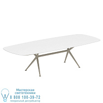 EXES СТОЛ 300X120CM АЛЮМИНИЕВЫЕ НОЖКИ ПЕСОК - СТОЛЕШНИЦА СТОЛА КЕРАМИЧЕСКАЯ БЕЛАЯ Royal Botania