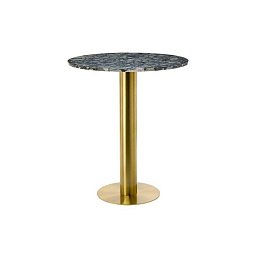 TUB03BRMT04PE Tom Dixon Stone обеденный стол с круглой мраморной столешницей и латунной опорой
