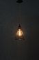 Industrial Cage Rustic Single Pendant Light подвесной светильник FOS Lighting Cage-Black-HL1