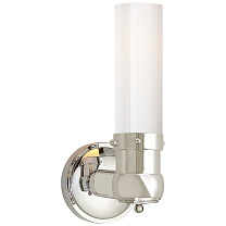 Graydon Single Bath Light полированный никель с белым стеклом