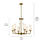 Vetivene 6 Light Chandelier Natural Brass люстра 52451NBR Kichler