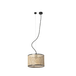 64314-48 MAMBO BLACK PENDANT LAMP RATTAN LAMPSHADE ø320*213 подвесной светильник Faro barcelona
