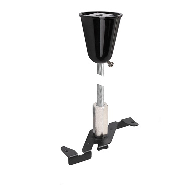 подвесной шток черного цвета для магнитного трека 48V