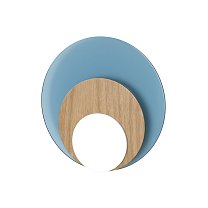 Dot 06, Корпус: белый; панели синее стекло + дуб