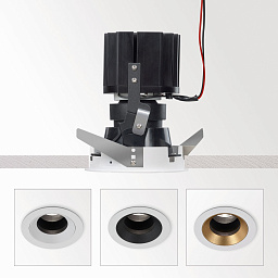 iMAX II ROUND ADJUSTABLE MP 92718 W Delta Light IMAX встраиваемый поворотный потолочный светильник белого цвета