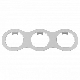 214636 Lightstar Domino рамка для трех светильников белая