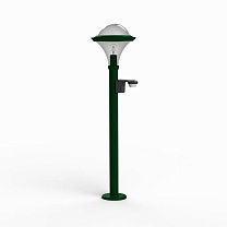 Dallas N° 8; Smoked polycarbonate E27 75W Detector; Fir green