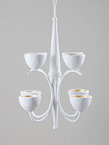 Plaster White with Cream Etched Gold