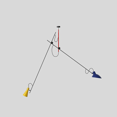 T02-S21-01LY Astep VV Cinquanta SP потолочный светильник красный; синий; жёлтый