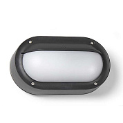 Wall fixture IP65 Basic Oval Technopolymer E27 16W Metallic black