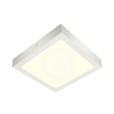 потолочный накладной светильник квадратного дизайна белого цвета