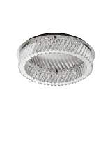 Triac Dimmable Clear Crystal & Nickel Metal Base LED 40Watt 220-240Volt 2800Lm IP20 3000K D:53 H:14 cm
