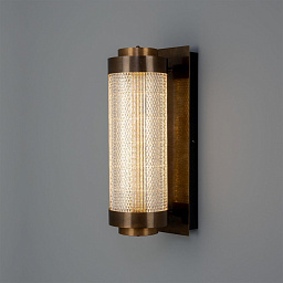 MLWL505 Mullan Lighting Ashford одноламповый настенный светильник с цилиндрическим рифлёным плафоном в ретро-стиле
