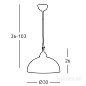 Kolarz NONNA 731.30.101 подвесной светильник состаренная латунь ø30cm высота 26cm мин. высота 36cm макс. высота 103cm 1 лампа e27