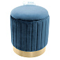 112325 Stool Allegra roche teal blue velvet Eichholtz