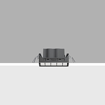 Laser Blade XS Recessed Minimal section 5 LEDs - Tunable White - Wall Washer Longitudinal Glare Control 12.8W 278.4lm - Tunable white - CRI 90 - DALI-2 - Colour: Black