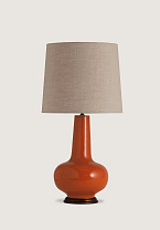 Paprika shown with Bronzed Base and 16 Fez in Natural Linen with Cream Card lining