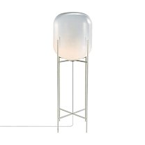 Oda Big, стекло moonlight white (молочно-белое с прозрачным верхом), основание из оцинкованной стали