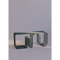 505880322081 CURVA AYTM Скамейка из металла в голубом оттенке с рельефным дизайном — фото 1