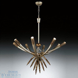6841/8 MM lampadari Safari люстра с восемью плафонами в виде вытянутых рожков с золотыми элементами