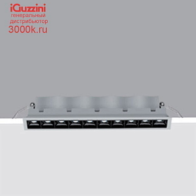 QW85 Laser Blade iGuzzini 10-cell recessed luminaire - LED - Neutral White - Wide Oval - transversal optic