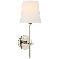 Bryant Sconce полированный никель с льняным абажуром