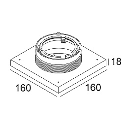 MOUNTING KIT R102 TRIMLESS CSC Delta Light OPTIONS монтажный комплект