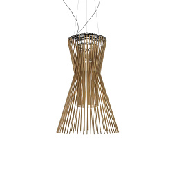 FN1690072_80 Foscarini Allegro Vivace подвесная люстра с каркасом из медных прутьев и геометрическим силуэтом