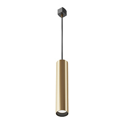TR025-1-GU10-MG Maytoni Focus трековый подвесной светильник цилиндрической формы с латунным корпусом