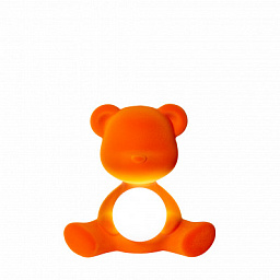 25002OR-FL Qeeboo Teddy настольный светильник в форме оранжевого медвежонка с подсветкой