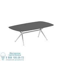 EXES СТОЛ 220X120CM АЛЮМИНИЕВЫЕ НОЖКИ БЕЛЫЙ - СТОЛЕШНИЦА СТОЛА КЕРАМИЧЕСКАЯ ЧЕРНАЯ Royal Botania