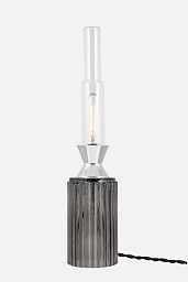621856 Globen Lighting Ester настольный светильник с полусферическим плафоном дымчатого стекла