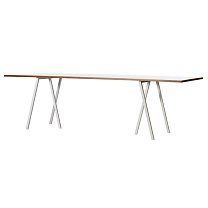 Loop Stand Table 200×92,5 см, столешница белый ламинат / рама белая