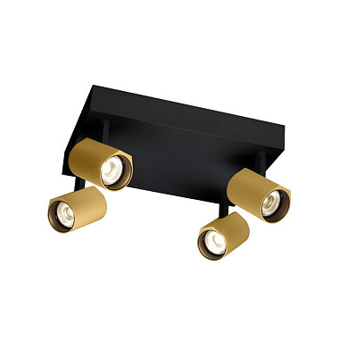 накладной потолочный светильник черно-золотой